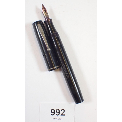 992 - A Watermans antique Ideal fountain pen