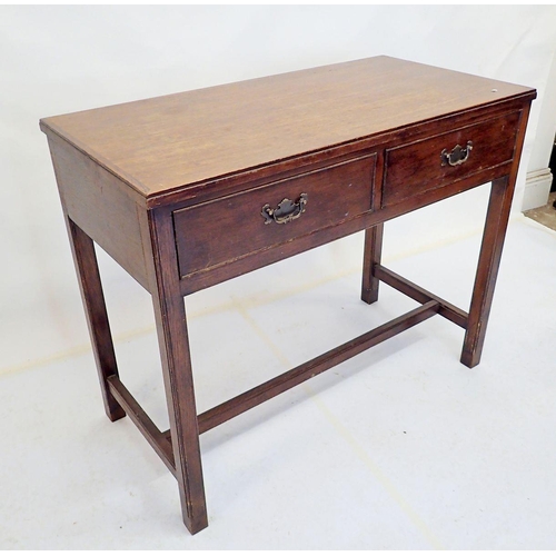 1000 - An oak two drawer side table by Russell of Broadway made for the War Department - of military intere... 