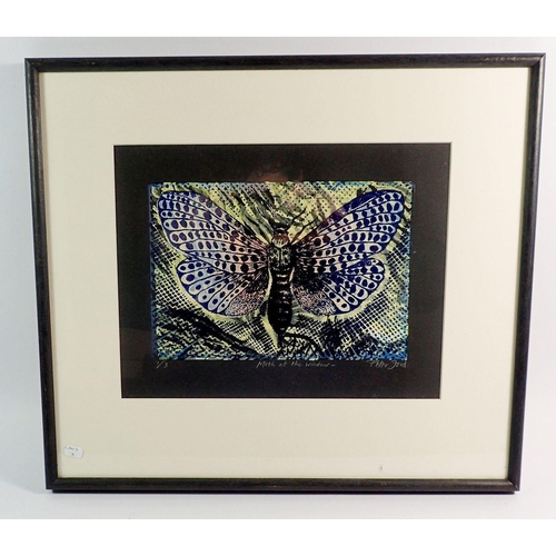 1019 - Peter Ford RE RWA (1937) - linocut, Moth at the Window (No 1 of 3) signed, titled and inscribed vers... 