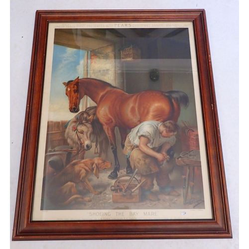 1039 - A Pears Christmas print 1899 'Shoeing The Bay Mare' 63 x 49cm