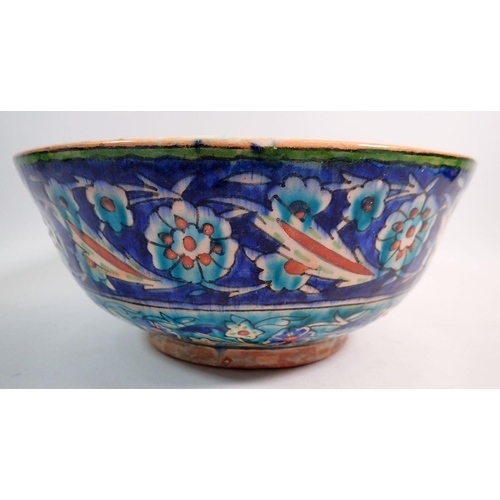 126 - An Isnik pottery bowl, 25.5cm diameter