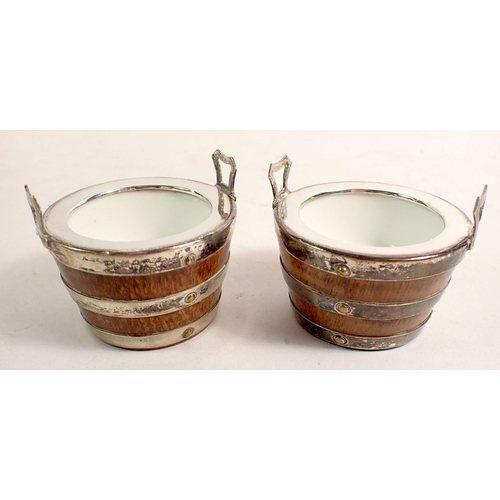 190 - Various silver plated items including barrel form salts