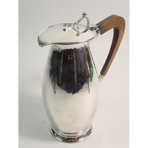 228 - An Arts & Crafts silver coffee jug, Birmingham 1919 by A E Jones, total weight 448g 20cm tall