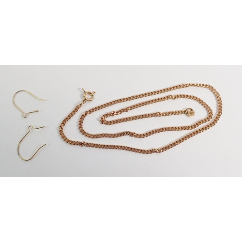 302 - A 9 carat gold chain, 7g, 44cm