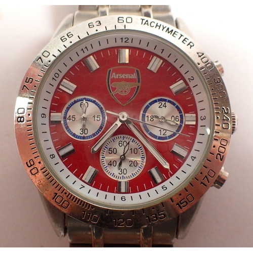 404 - An Arsenal Football Club limited edition mens watch 258/1200 plus three other mens watches and three... 