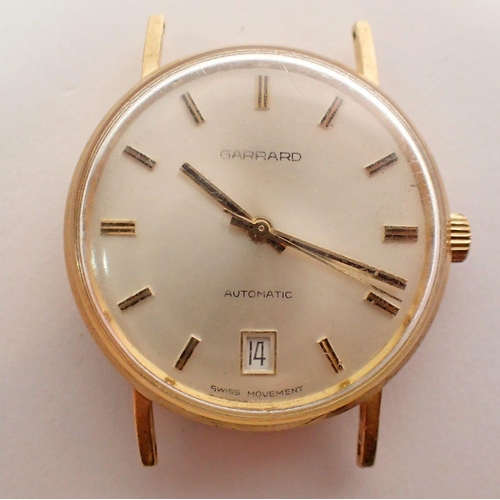 406 - A silver Kays Perfection Lever pocket watch and key and a Garrards gold plated wrist watch - a/f