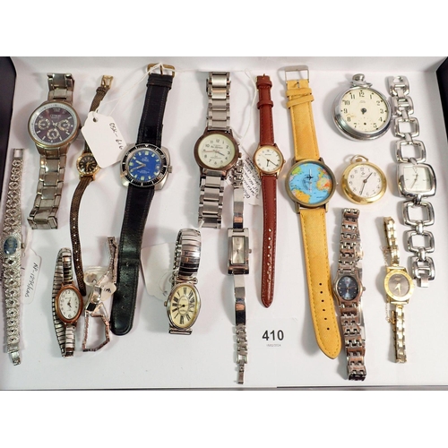 410 - A box of various watches