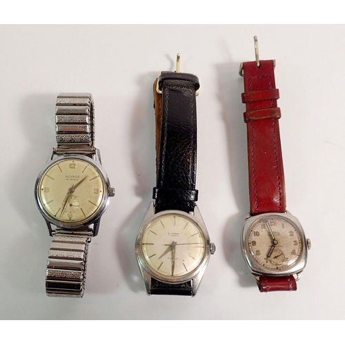 412 - A vintage Rotary Super Sport gentleman's mechanical wrist watch, a Komos watch and another watch