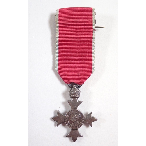 434 - An MBE and miniature with fitted box and framed citation to Harold Houghton Clerk to Newton Le Willo... 