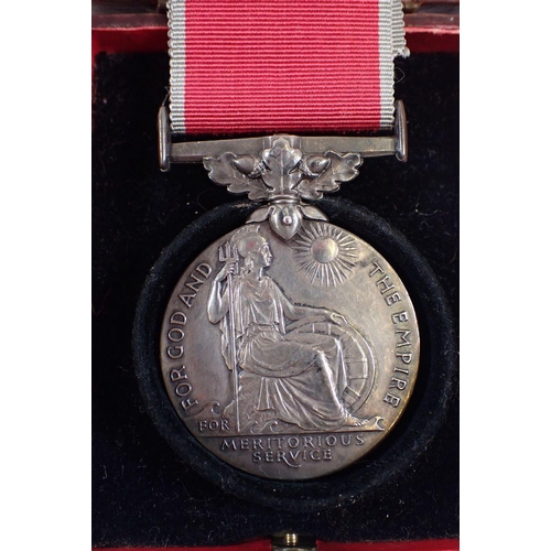 443 - A British Empire medal for Meritorious Service, George VI, to Derek H Moseley, London Gazette 24th J... 