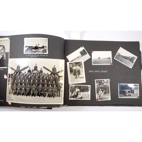 458 - Two photograph albums containing over 250 black and white photos and ephemera relating to D Wellard ... 