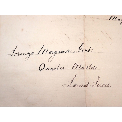 464 - A 1904 King Edward VII military document appointing Lorenzo Margrave to be Quarter Master in Land Fo... 