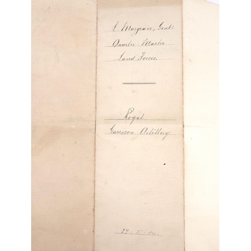 464 - A 1904 King Edward VII military document appointing Lorenzo Margrave to be Quarter Master in Land Fo... 