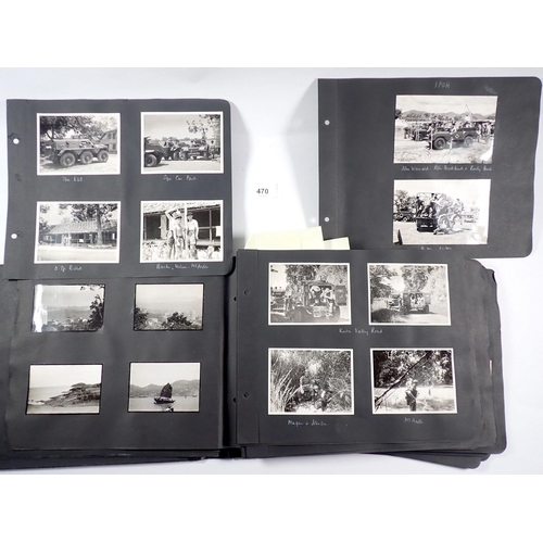 470 - A circa 1950's photograph album containing over 190 pictures relating to a military soldier statione... 