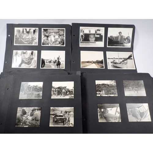 470 - A circa 1950's photograph album containing over 190 pictures relating to a military soldier statione... 