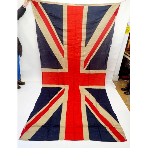 476 - A large antique Union Jack Flag with rope and toggle, 360 x 184cm approx.