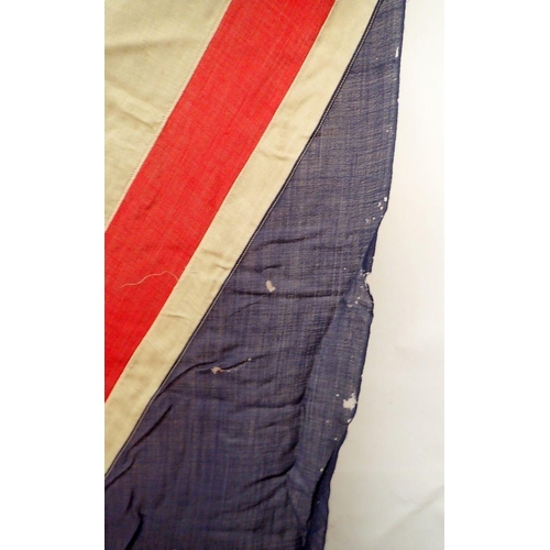 476 - A large antique Union Jack Flag with rope and toggle, 360 x 184cm approx.