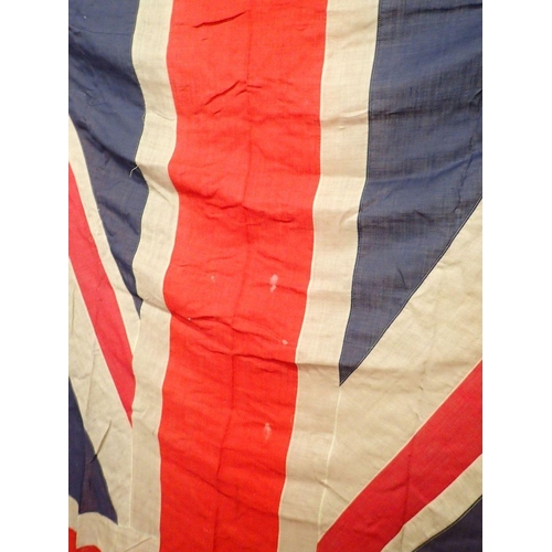 476 - A large antique Union Jack Flag with rope and toggle, 360 x 184cm approx.