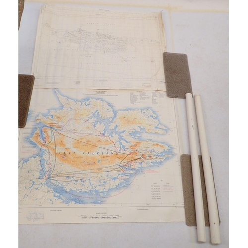 483 - Three Falkland Island War military maps - 'Operation Corporate Manoeuvre Map' 21st May - 14th June 1... 