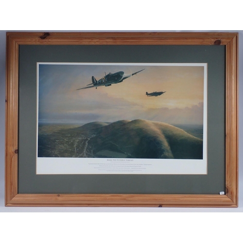 485 - Nicholas Trudgham - limited edition print Spitfires over the Malverns 'R6644 The Invisible Thread'