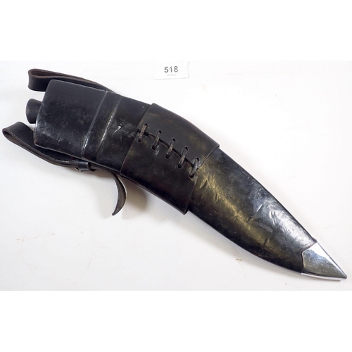 518 - A rare British standard issue pattern Mark IV Gurkha Kukri knife by the Wilkinson Sword Company, bla... 