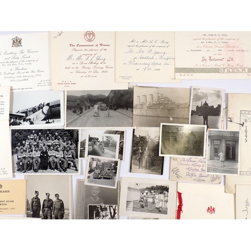 580 - A collection of ephemera relating to F J Young working in Hong Kong in the 1950's and 60's, included... 