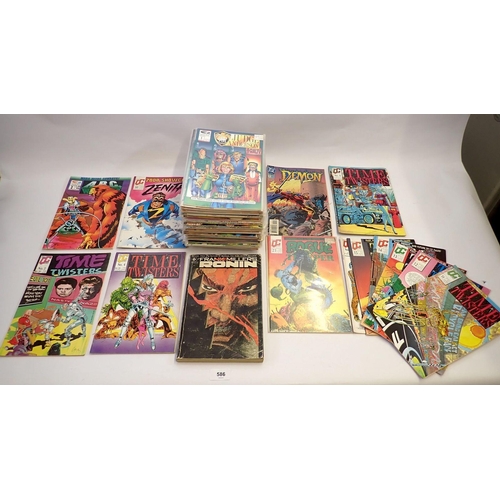 586 - A quantity of 38 Judge Dread comics and 15 Judge Anderson, 9 Time Twisters, 4 Rogue Troopers, also '... 