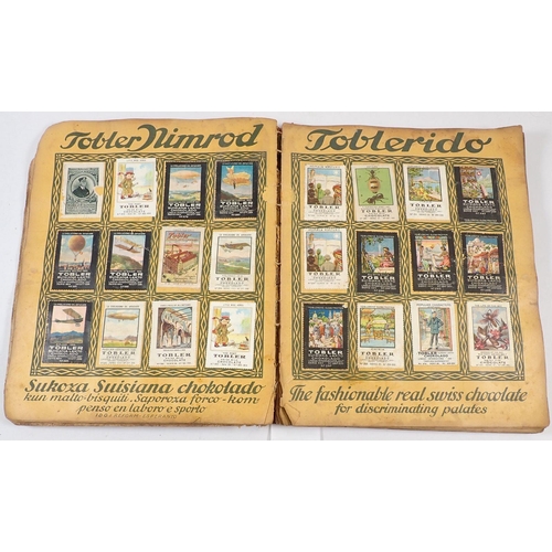 590 - A Swiss album of Tobler and Toblerone chromolithograph chocolate trade cards in original album