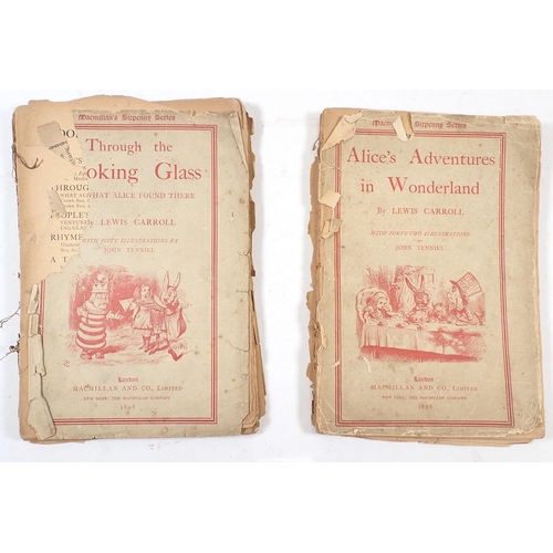 592 - Alice in Wonderland and Through the Looking Glass, Macmillan Sixpenny Series, first edition 1898