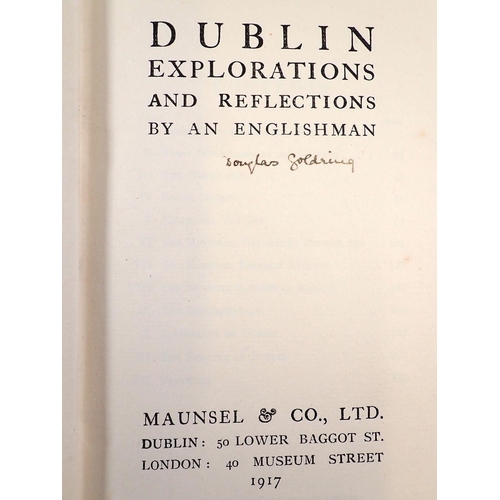 605 - Dublin Explorations and Reflections by an Englishman with Douglas Goldring signature 1917