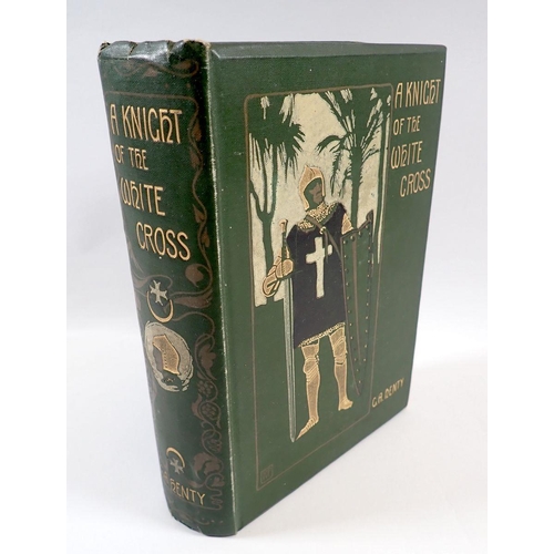 607 - A Knight of The White Cross by G A Henty, first edition published Blackie & Son 1896 with twelve ill... 