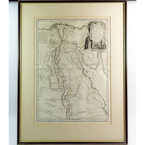 647 - Rigobert Bonne - 18th century map of Egypt Ancient and Modern, 45 x 32cm