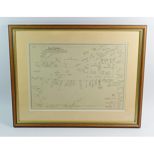 652 - A plan map of Southwark 'Surrey St Margaret's Hill' 23 x 33cm