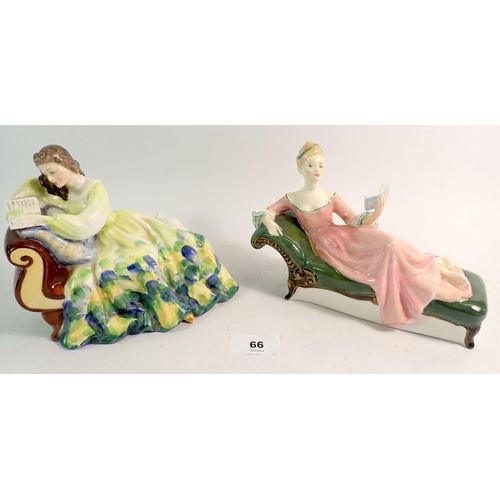 66 - Two Royal Doulton figures: Solitude HN2810 1976 and Repose HN2272 1971