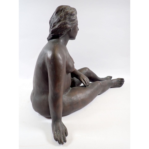 668 - Maria Grazia Sangiorgi-Feddern bronze of a nude, signed, 30cm tall