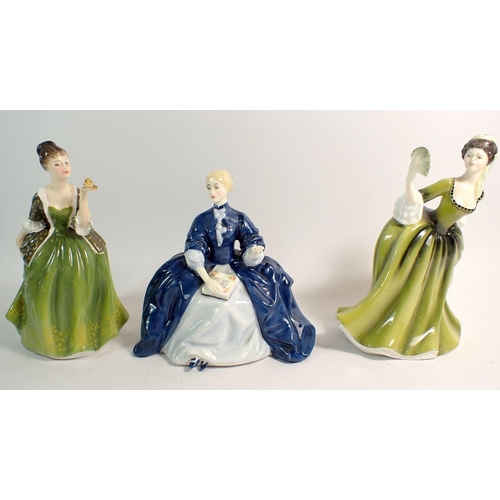 69 - Three Royal Doulton Figures: Laurianne HN2719 1973, Fleur HN2368 1967 and Simone HN2378 1970