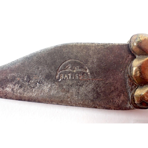 692 - A 19th century Spanish small knife marked Batisre, 15cm