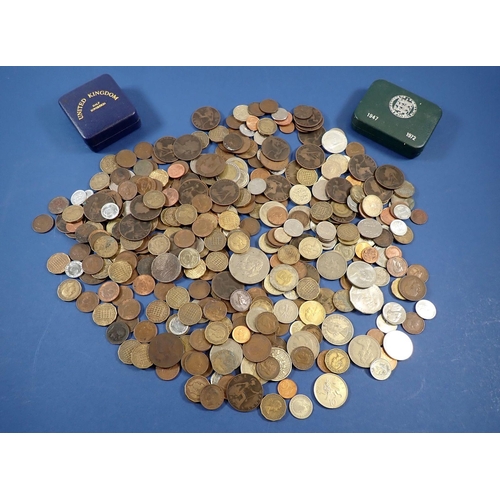 706 - A group of pre decimal British and World coins including Victoria - Elizabeth II, Jersey one twelfth... 