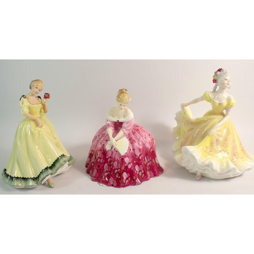 71 - Three Royal Doulton figures: Ninette HN2379 1970, Victoria HN2471 1972 and Paula HN2906