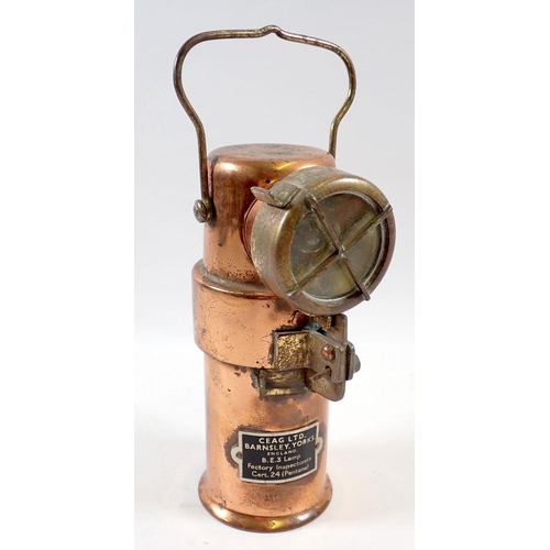 721 - A CEAG Ltd copper lamp, Type BE3