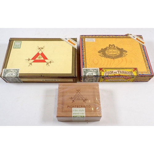 732 - A part box of Partayas Habana cigars (x10) with Monte Cristo Habana part box of 7 cigars together wi... 