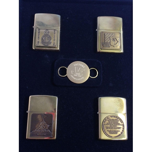 735 - A Zippo World War II Remembrance boxed set of four lighters