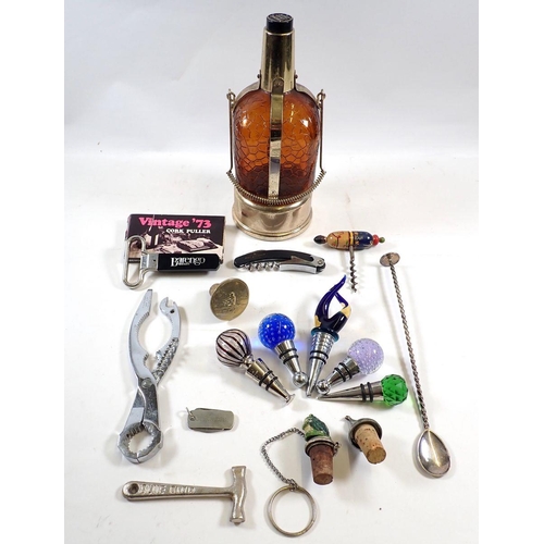 743 - A collection of breweriana including Guinness and Moet and Chandon bottle openers, Murano and other ... 