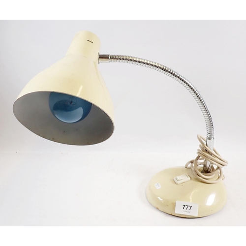 777 - A Herbert Terry swan neck table desk lamp