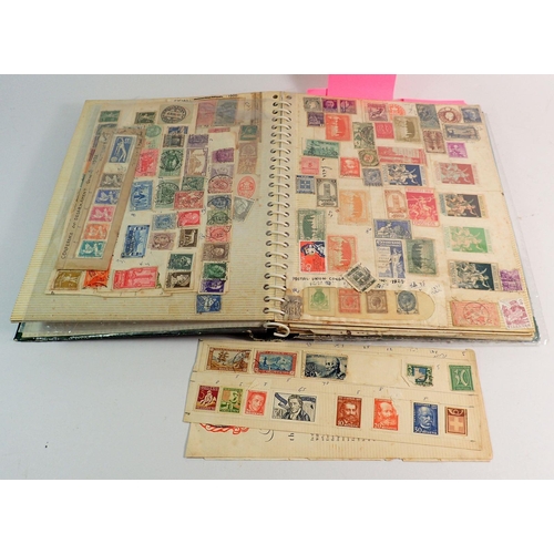 781 - GB & World Stamps in photo album - 19th century issues and remnant pages, some on covers/fronts plus... 