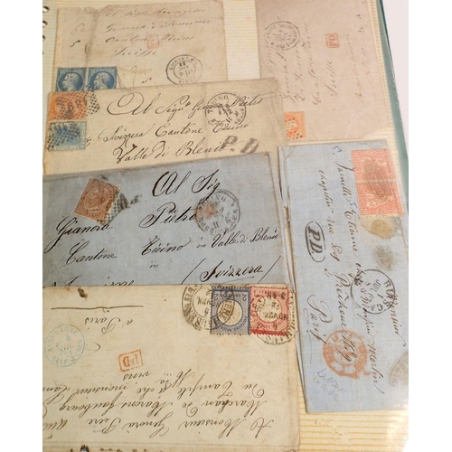 781 - GB & World Stamps in photo album - 19th century issues and remnant pages, some on covers/fronts plus... 