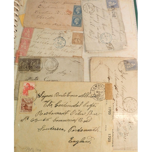 781 - GB & World Stamps in photo album - 19th century issues and remnant pages, some on covers/fronts plus... 