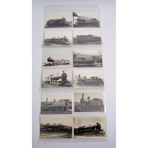 785 - Sixteen early aviation postcards and sixteen steam train postcards