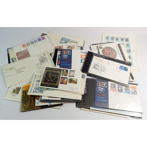 789 - A box of stamps, mainly GB packs, First Day Covers and postcards