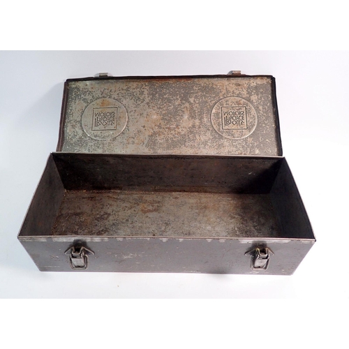 892 - A 1950's Rolls Royce metal tool box with handle 39cm wide